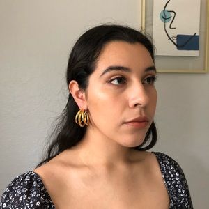 TRILLIZA Hoop Earrings in Miel/Gold 🍡